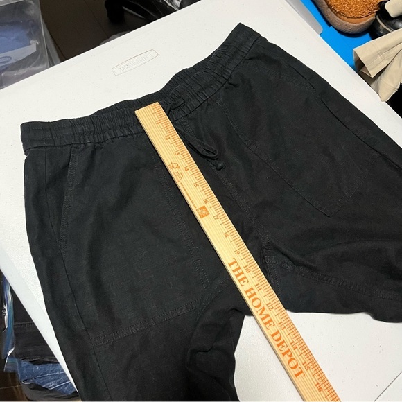 J. Crew 2023 Seaside Pants Linen Blend Black Large Petite LP V2 - Picture 9 of 10